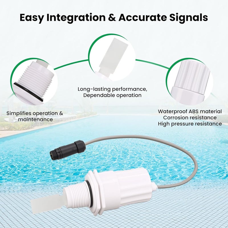 Watflow Flow Switch with Round Connector for for Solaxx Chlorine Generator, Suit for Saltron Reliant Saltwater Chlorine Generator - Image 2
